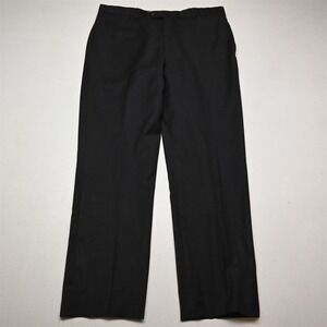 Bespoke 36x32 Gray Wool Flat Front Straight Dress Mens Pants